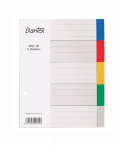 Bantex A5 PP divider multi-coloured - B600300000
