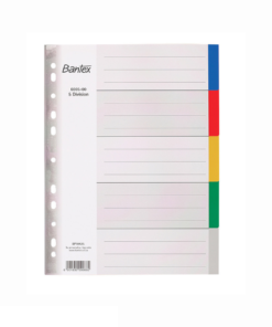 Bantex A4, 5 division multi-coloured file divider - B600500000