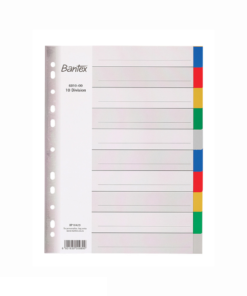 Bantex A4, 10 division PP Multi-coloured PP Divider - B601000000