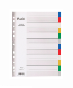Bantex A4, 12 division PP Multi-coloured PP Divider - B602200000