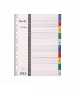 Bantex A4, 1-10 division PP Multi-coloured PP Divider - B609000000