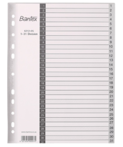 Bantex A4, 1-31 division PP Index - B621200005
