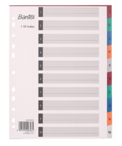 Bantex Polypropylene A4 1-10 Division Index - B6090IMP00