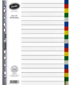 Bantex A4, 20 division PP Multi-coloured PP Divider - B601300000