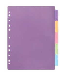 Bantex PP A4 5 Division with Insertable Labels Assorted Dividers - B607100000