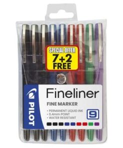 Pilot Fineliner Wallet of 9 (7+2 free) - SW-PPF-W9 7+2