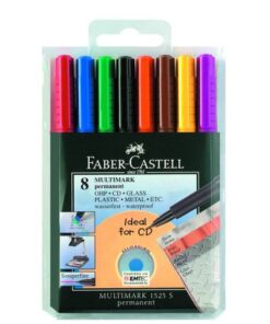 Faber-Castell Multimark Overhead Permanent Marker F Wallet Of 8 - A151309