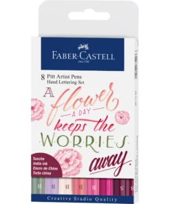 Faber-Castell Pitt Artist Pen India Ink Ink Pen Lettering, Pinks Wallet Of 8 - A267124