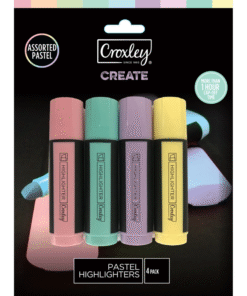 Croxley Highlighters 4 Pastels - Mar1390